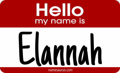 Hello my name is Elannah png download