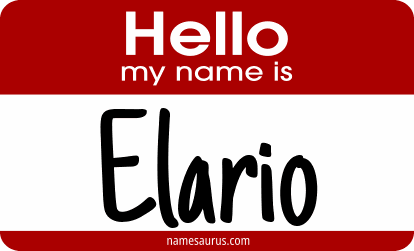 Hello my name is Elario png download