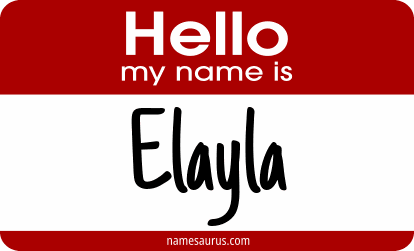 Hello my name is Elayla png download