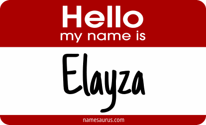 Hello my name is Elayza png download