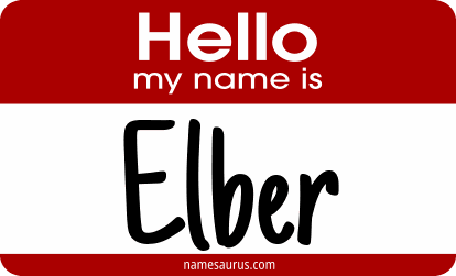Hello my name is Elber png download