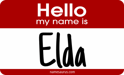 Hello my name is Elda png download