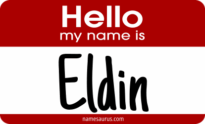 Hello my name is Eldin png download