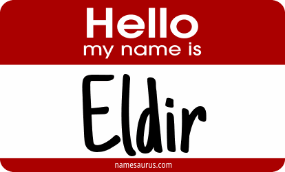 Hello my name is Eldir png download