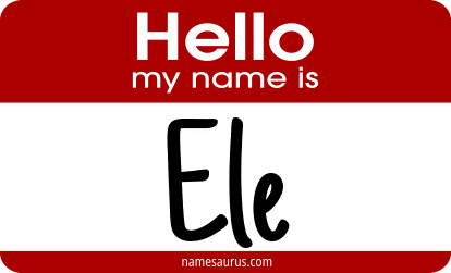 Hello my name is Ele png download