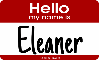 Hello my name is Eleaner png download