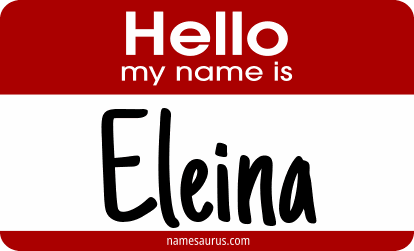 Hello my name is Eleina png download