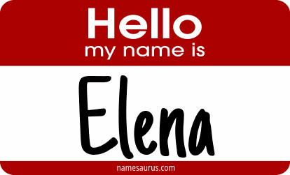 Hello my name is Elena png download