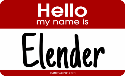 Hello my name is Elender png download