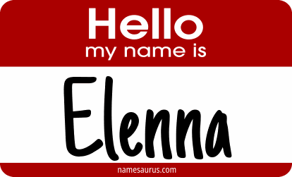 Hello my name is Elenna png download