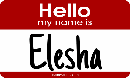 Hello my name is Elesha png download