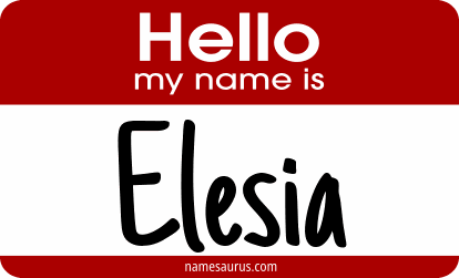 Hello my name is Elesia png download