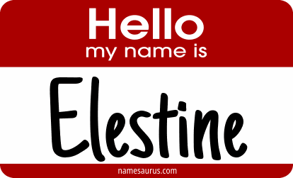 Hello my name is Elestine png download