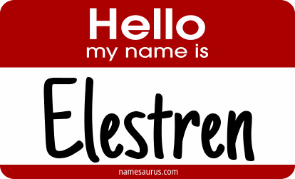 Hello my name is Elestren png download