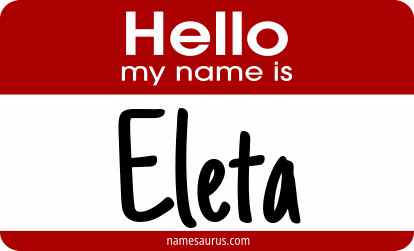 Hello my name is Eleta png download