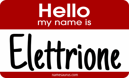 Hello my name is Elettrione png download