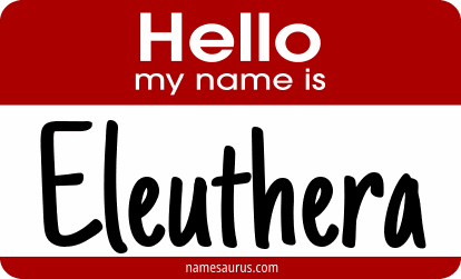 Hello my name is Eleuthera png download