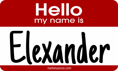 Hello my name is Elexander png download