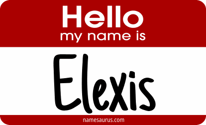 Hello my name is Elexis png download