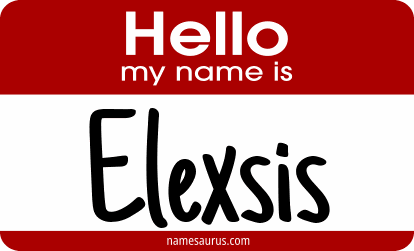 Hello my name is Elexsis png download