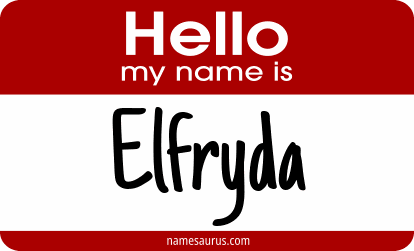 Hello my name is Elfryda png download