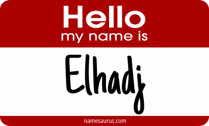 Hello my name is Elhadj png download