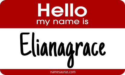 Hello my name is Elianagrace png download