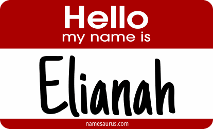 Hello my name is Elianah png download