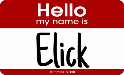 Hello my name is Elick png download