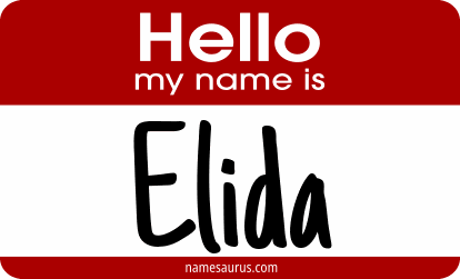 Hello my name is Elida png download