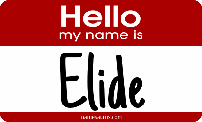 Hello my name is Elide png download