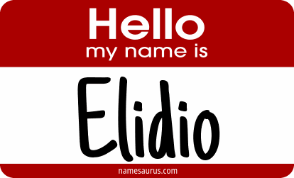 Hello my name is Elidio png download