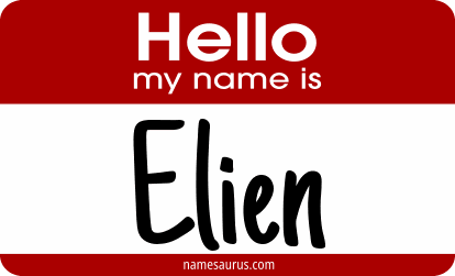 Hello my name is Elien png download