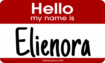 Hello my name is Elienora png download