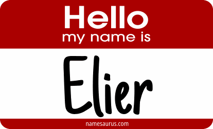 Hello my name is Elier png download