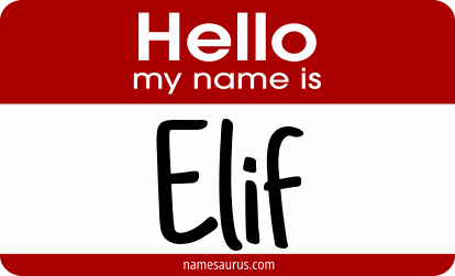 Hello my name is Elif png download