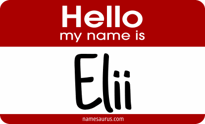 Hello my name is Elii png download