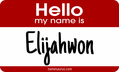 Hello my name is Elijahwon png download