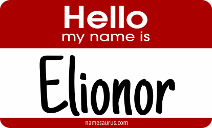 Hello my name is Elionor png download