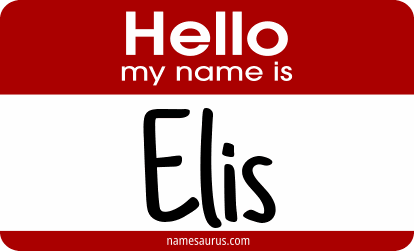 Hello my name is Elis png download