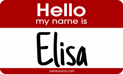 Hello my name is Elisa png download