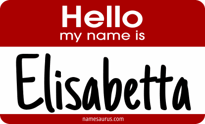 Hello my name is Elisabetta png download