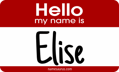 Hello my name is Elise png download