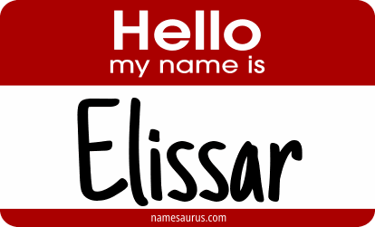 Hello my name is Elissar png download