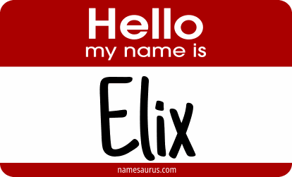 Hello my name is Elix png download
