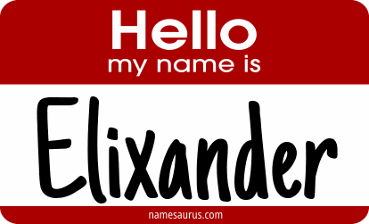 Hello my name is Elixander png download