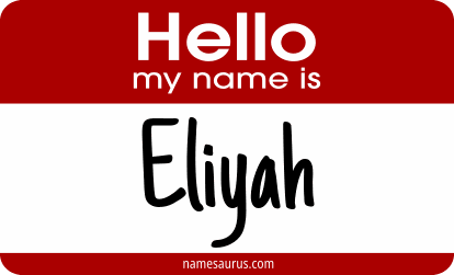 Hello my name is Eliyah png download