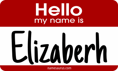 Hello my name is Elizaberh png download