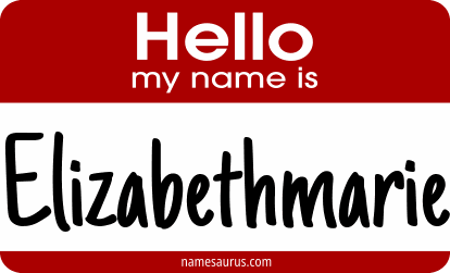 Hello my name is Elizabethmarie png download