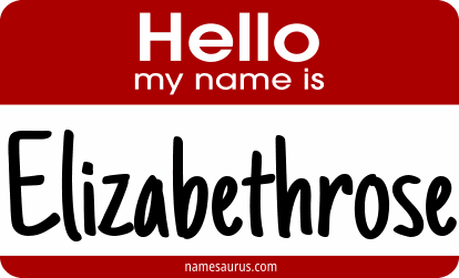 Hello my name is Elizabethrose png download